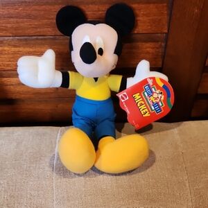 Disney Mickey Mouse Plush - Yellow, Blue, Black & White